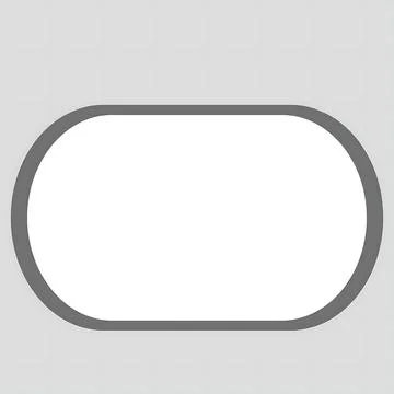 Minimalist oval shape with rounded corners on a subtle gray background Stock Illustration
