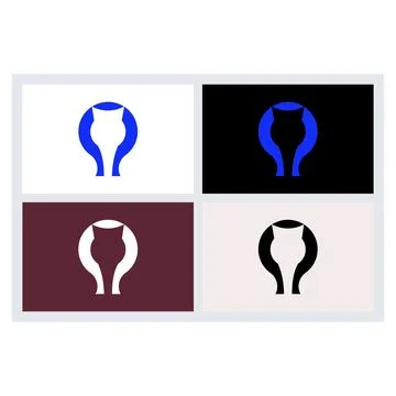 Minimalist Owl Logo Design Set Ilustración de archivo