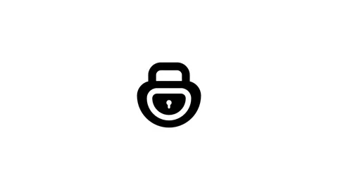 Minimalist padlock icon with open keyhole Stock Footage 333685334