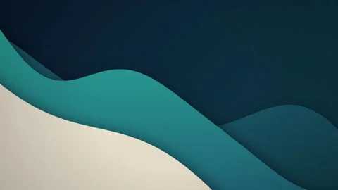 Minimalist paper cut waves seamless loop motion background Stock-Footage 344318655