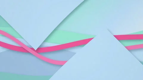 Minimalist paper geometry curving seamless loop motion background Stock-Footage 344318700