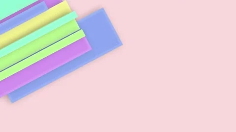Minimalist Pastel Geometric Overlapping Rectangles Motion Background Stock Footage 334559638