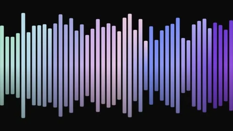 Minimalist Pastel Gradient Audio Spectrum Soundwave Stock Footage 333695660