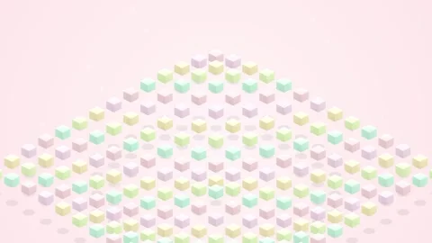Minimalist pastel pixel art background seamless pattern design Stock Footage 346000837