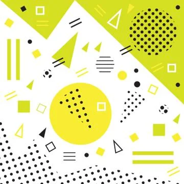 Minimalist pattern with geometric shapes. Modern background. Hipster style Stock Illustration