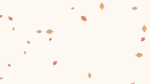 A minimalist pattern of scattered autumn leaves on a clean white background Stock Footage 338311325