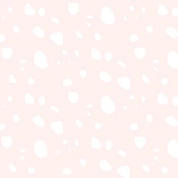 Minimalist Pattern Terrazzo with Abstract White Shapes on Pale Pastel Background Illustrazione stock