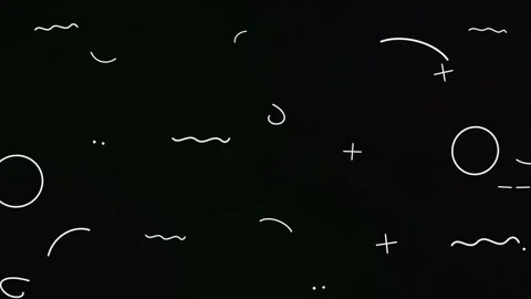 A minimalist pattern of white hand-drawn doodle elements scattered on a sol.. Stock Footage 346326624