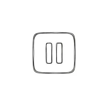 Minimalist Pause Button Media Icon Stock Illustration