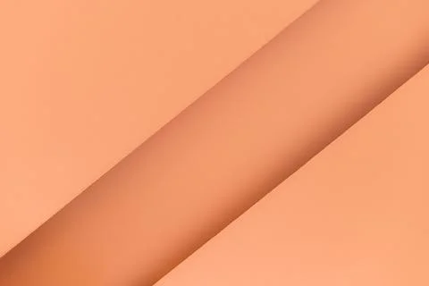 Minimalist peach orange paper background with diagonal layers and soft shadow Stock Illustration