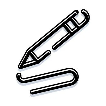 Minimalist pencil icon editing creating content design Stock Illustration