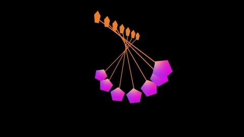 Minimalist Pendulum Animation  Smooth Seamless Loop Motion Graphics (Full HD) Video stock 331464490