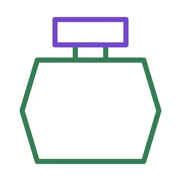 Minimalist Perfume Bottle Outline Vector Graphic Stock-Illustration