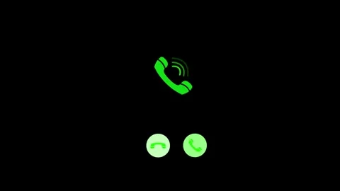 Minimalist Phone Call Interface Design Animation, Wireless Calling Signal f.. Stock Footage 310557059