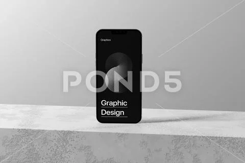 Minimalist Phone Screen Mockup PSDテンプレート