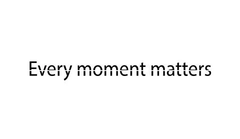 Minimalist phrase design saying every moment matters in clean black lettering Stock Illustration