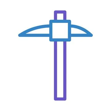 Minimalist Pickaxe Icon Design for Creative Use 스톡 일러스트