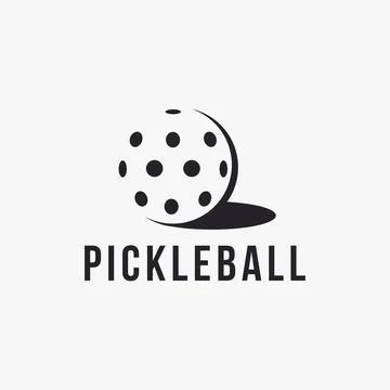 Minimalist Pickleball logo icon vector on white background Stock Illustration