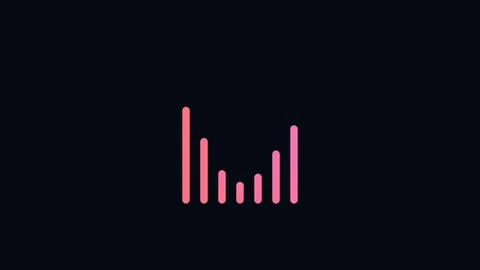 Minimalist Pink Audio Equalizer on Black Background 库存影片 343665267
