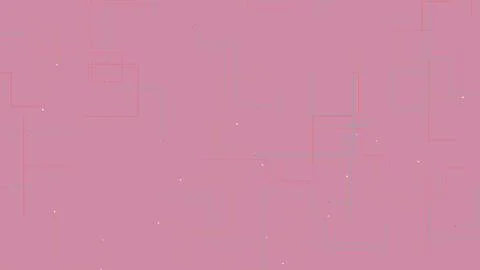 Minimalist Pink Geometric Network Background with Abstract Digital Circuit .. Stock Illustration