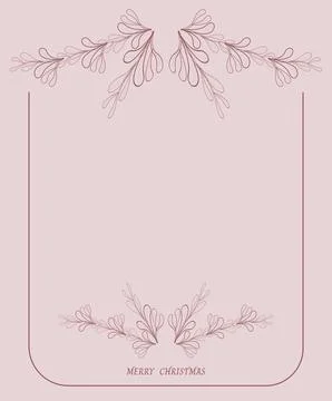 Minimalist Pink Geometric Star Pattern Christmas Card Stock Illustration