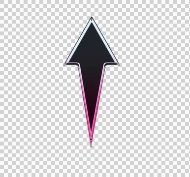 Minimalist pink neon lighted triangle geometric on black background transparent イラスト素材