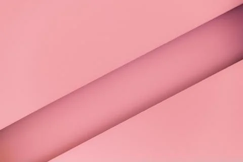 Minimalist pink paper background with diagonal layers and soft shadows Stock Illustration