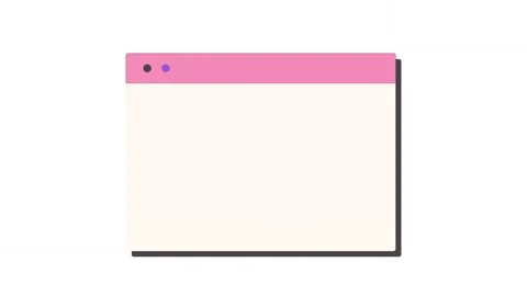 Minimalist Pink Web Browser Window Interface Graphic Видео 346618331