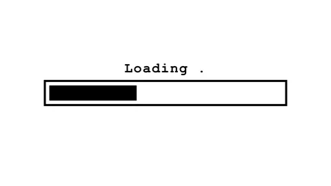 Minimalist Pixel Art Loading Bar Progress Indicator Stock Footage 342319437