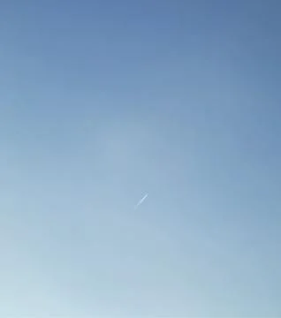 Minimalist Plane Contrails Stock Photos
