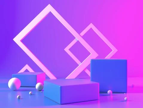 Minimalist platform display with luxury stand podium on room background. Blan Stock Illustration