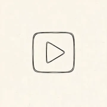 Minimalist Play Button Media Icon Stock Illustration