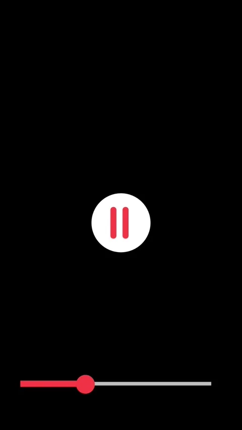 Minimalist player animation. A loading spinner, play button, and pause button Stock Footage 319926090