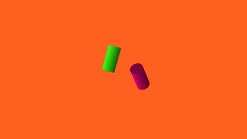 Minimalist Playful Looping Abstract Animation with Floating Rectangles Stock Footage 341728499