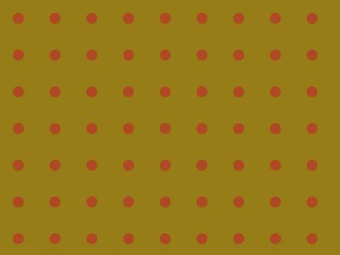 Minimalist Polka Dot Pattern Featuring Red Circular Shapes on Olive Green B.. Illustrazione stock
