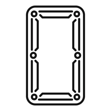 Minimalist pool table icon for game concept Stock Illustration