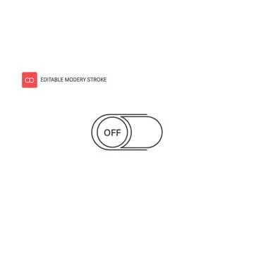 Minimalist off position toggle switch interface icon 스톡 일러스트