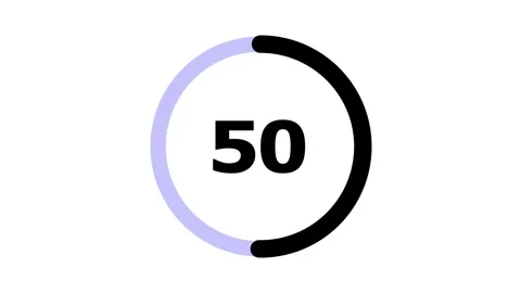 Minimalist preloader motion graphic showing progress bar with number countd.. Vidéo 334045834