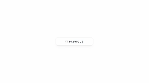 Minimalist previous button user interface element on white background. 4K 스톡 동영상 343265508