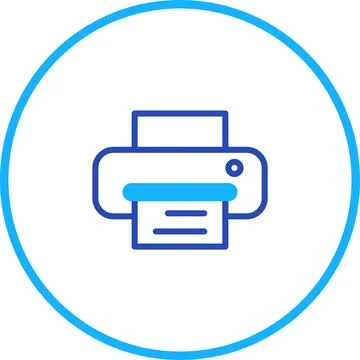 Minimalist Printer Icon Design: A Simple and Clean Vector Graphic Illustratio Illustrazione stock