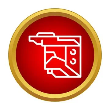Minimalist printer icon representing office technology device Stockillustratie