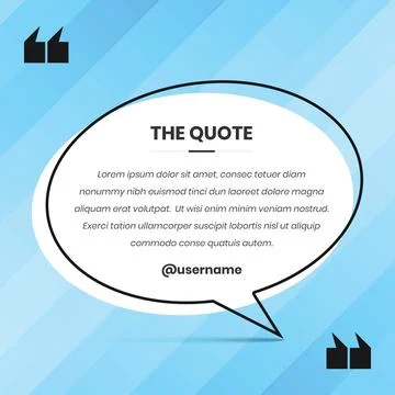 Minimalist professional quote text presentation social media post template Stock Illustration