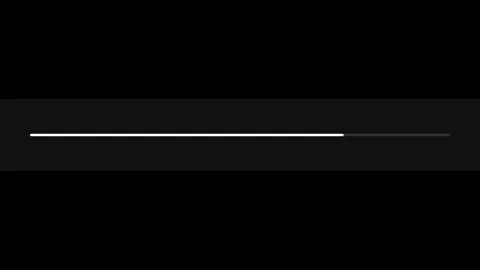 Minimalist Progress Bar Animation Loading Line Indicator on Dark Background.. Video stock 346436139