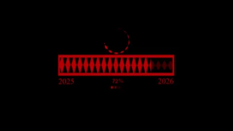 Minimalist progress bar between 2025 and 2026 animation Video stock 329116106