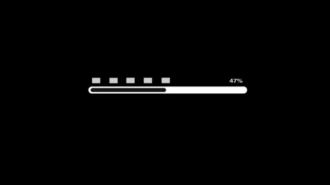 Minimalist progress bar loading animation digital interface 24 percent comp.. Video stock 332334465