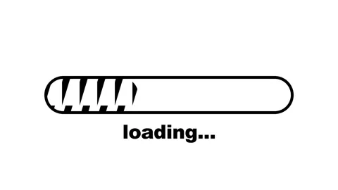 Minimalist Progress Loading Bar Icon Isolated on White Background Stock Footage 342319406