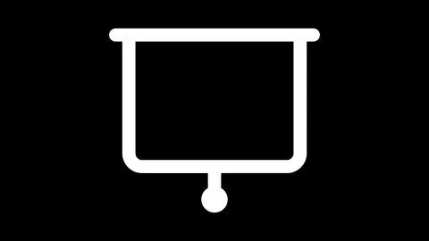 Minimalist Projection Screen Icon 스톡 일러스트