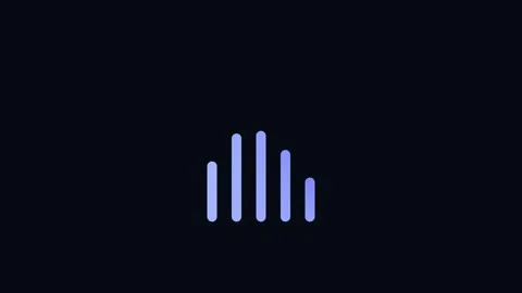 Minimalist Purple Audio Equalizer on Black Background Видео 343665265