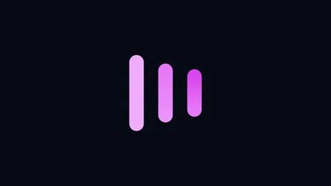 Minimalist Purple Audio Equalizer on Black Background 库存影片 343665269