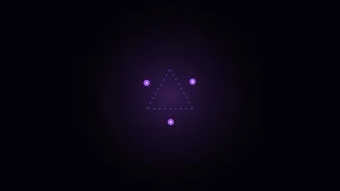 Minimalist purple constellation graphic isolated on a dark black background Stock Footage 338310853